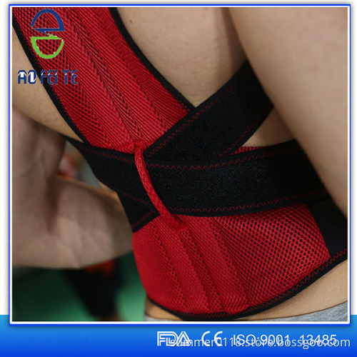 Factory Suppliers Adjustable Therapy Lumbar Back Support Brace Belt Band Posture Shoulder Corrector Spine